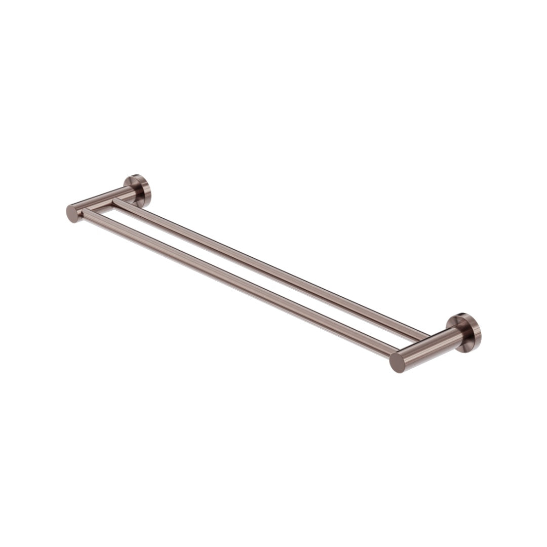 Nero Mecca Double Towel Rail 600mm - Brushed Bronze - NR1924dBZ