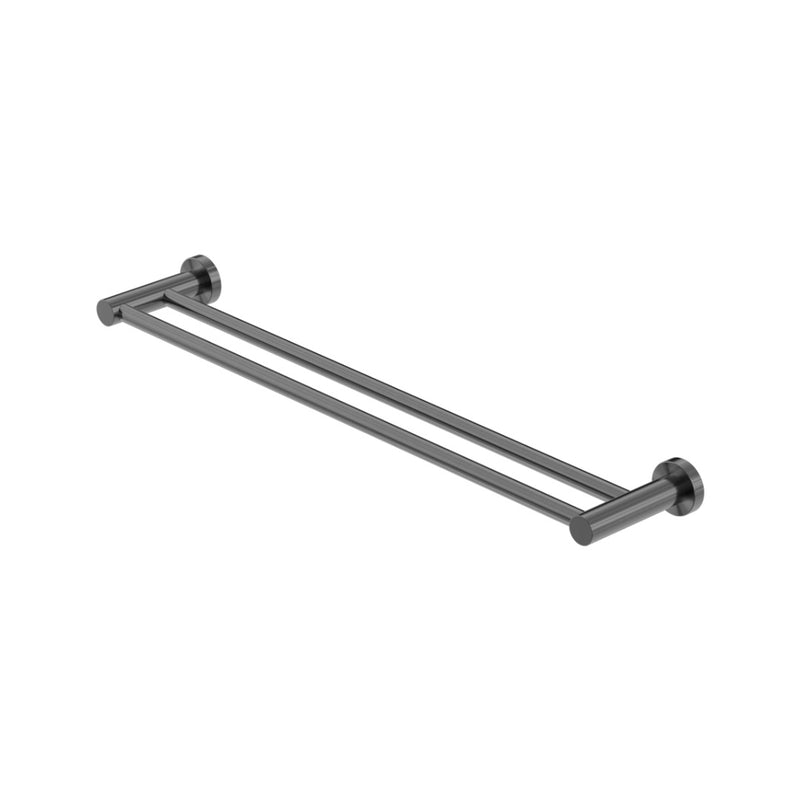 Nero Mecca Double Towel Rail 600mm - Gun Metal