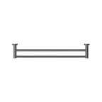 Nero Mecca Double Towel Rail 600mm - Gun Metal - NR1924dGM