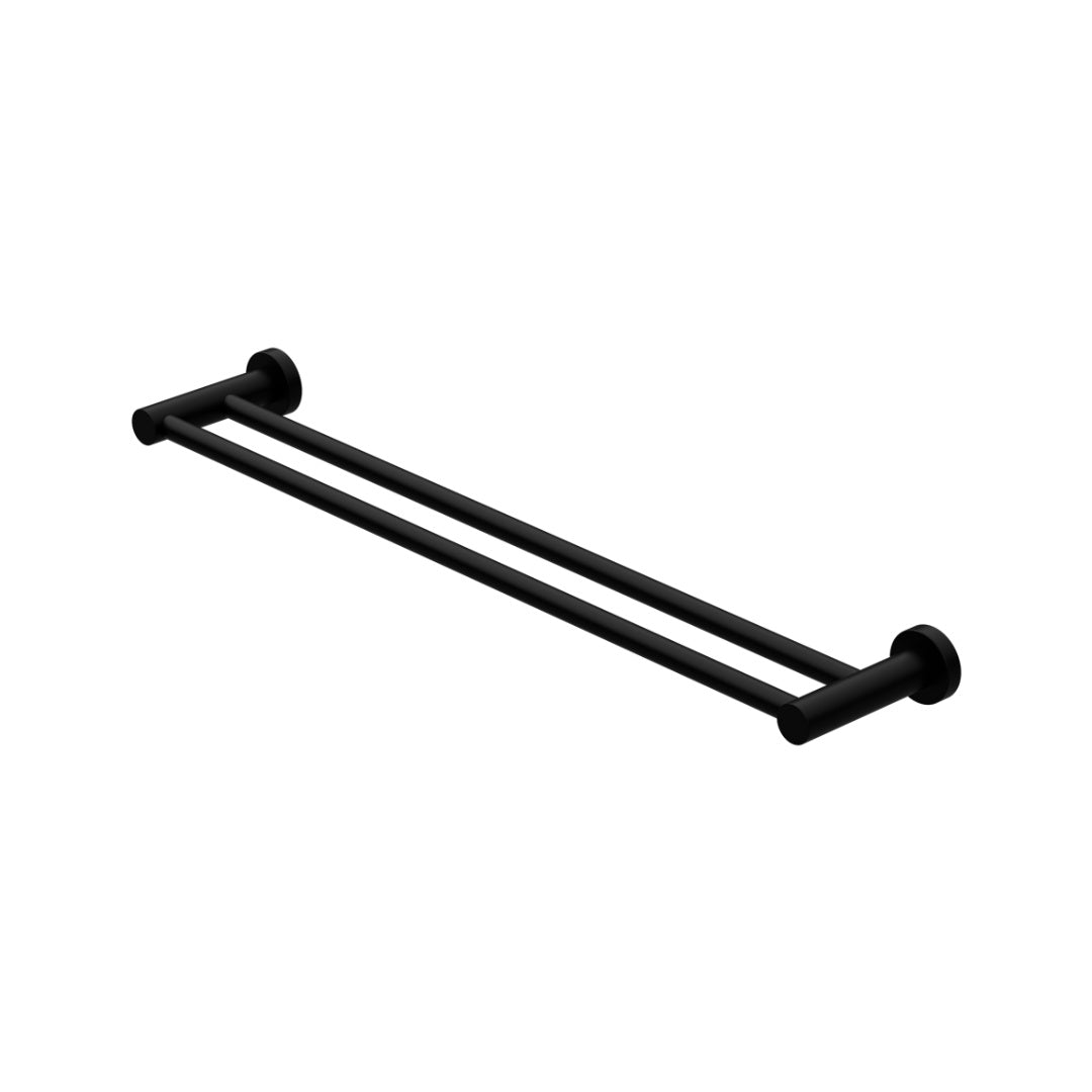 Nero Mecca Double Towel Rail 600mm - Matte Black - NR1924dMB