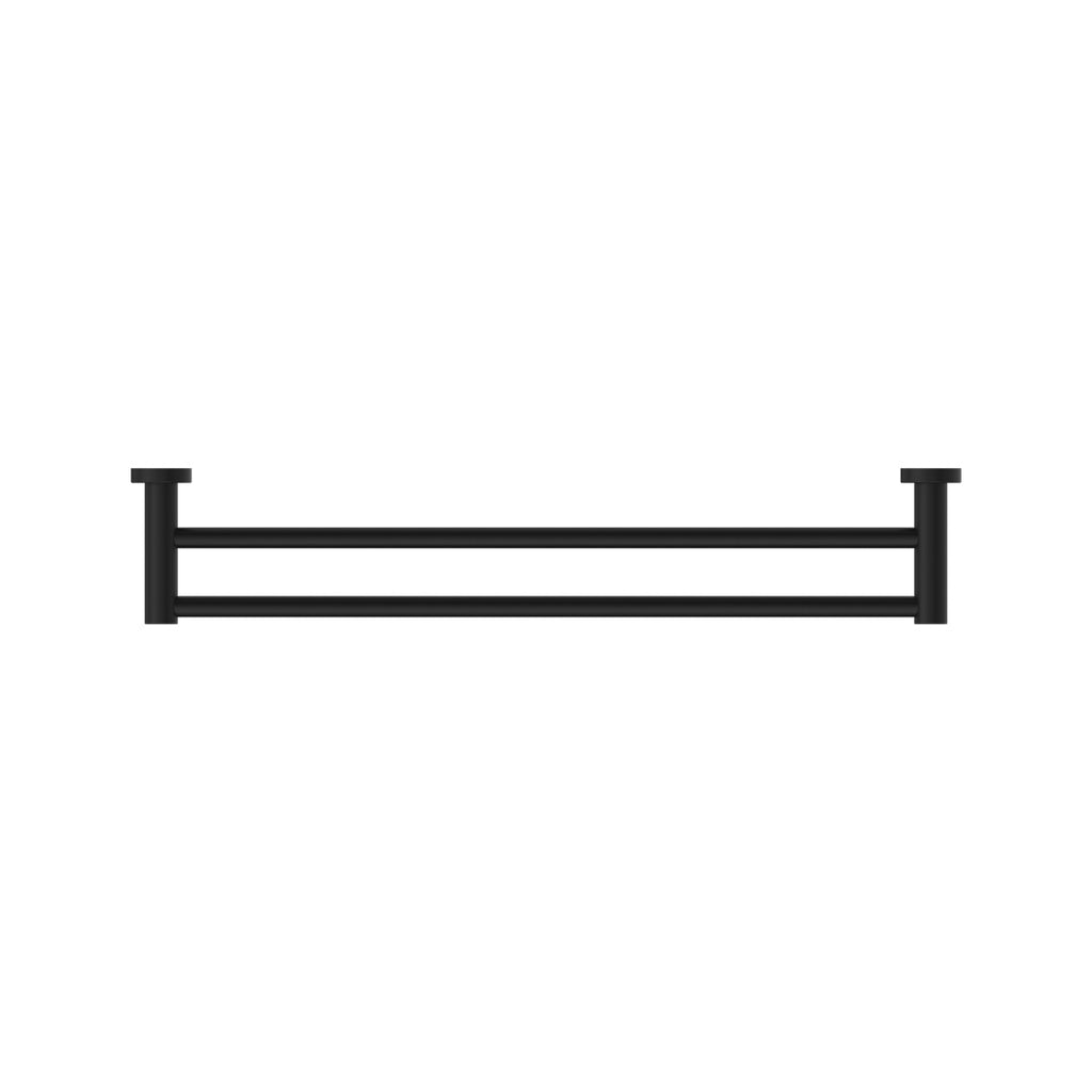 Nero Mecca Double Towel Rail 600mm - Matte Black - NR1924dMB