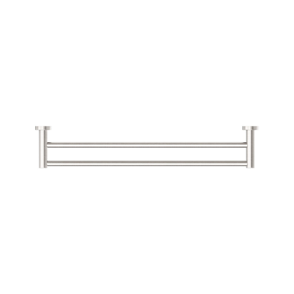 Nero Mecca Double Towel Rail 800mm - Brushed Nickel - NR1930dBN