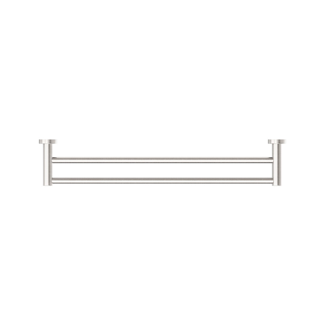 Nero Mecca Double Towel Rail 800mm - Brushed Nickel - NR1930dBN