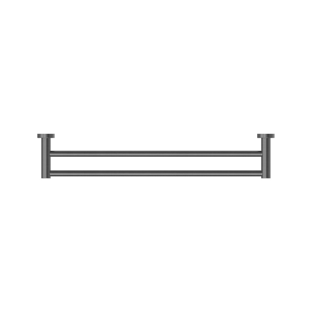 Nero Mecca Double Towel Rail 800mm - Gun Metal - NR1930dGM