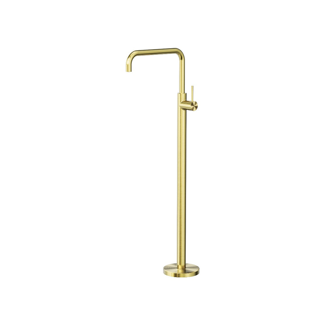 Nero Mecca Freestanding Bath Mixer Square Shape - Brushed Gold - NR221903BBG
