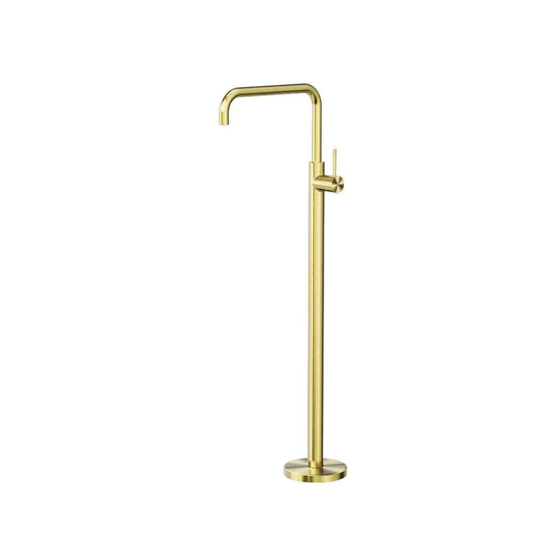 Nero Mecca Freestanding Bath Mixer Square Shape - Brushed Gold - NR221903BBG