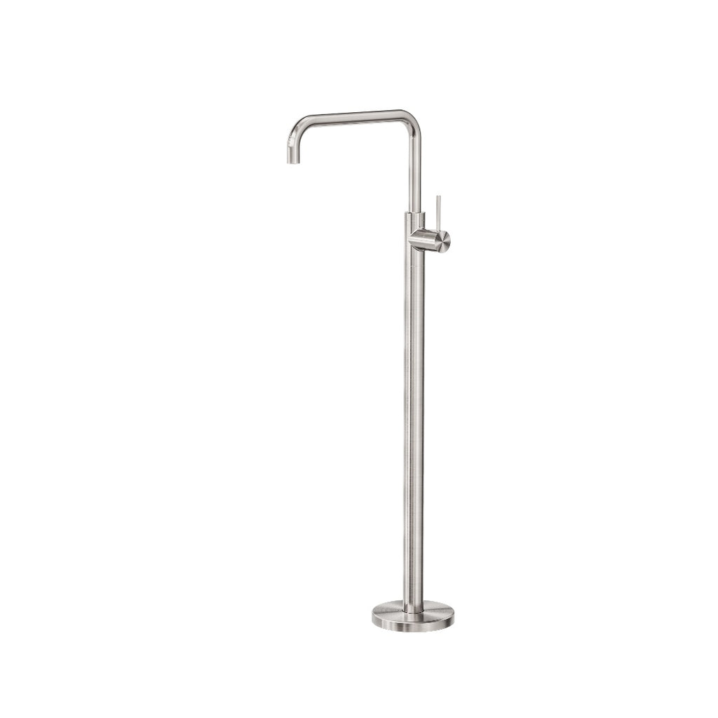 Nero Mecca Freestanding Bath Mixer Square Shape - Brushed Nickel - NR221903BBN