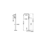 Nero Mecca Freestanding Bath Mixer Square Shape - Chrome - NR221903BCH