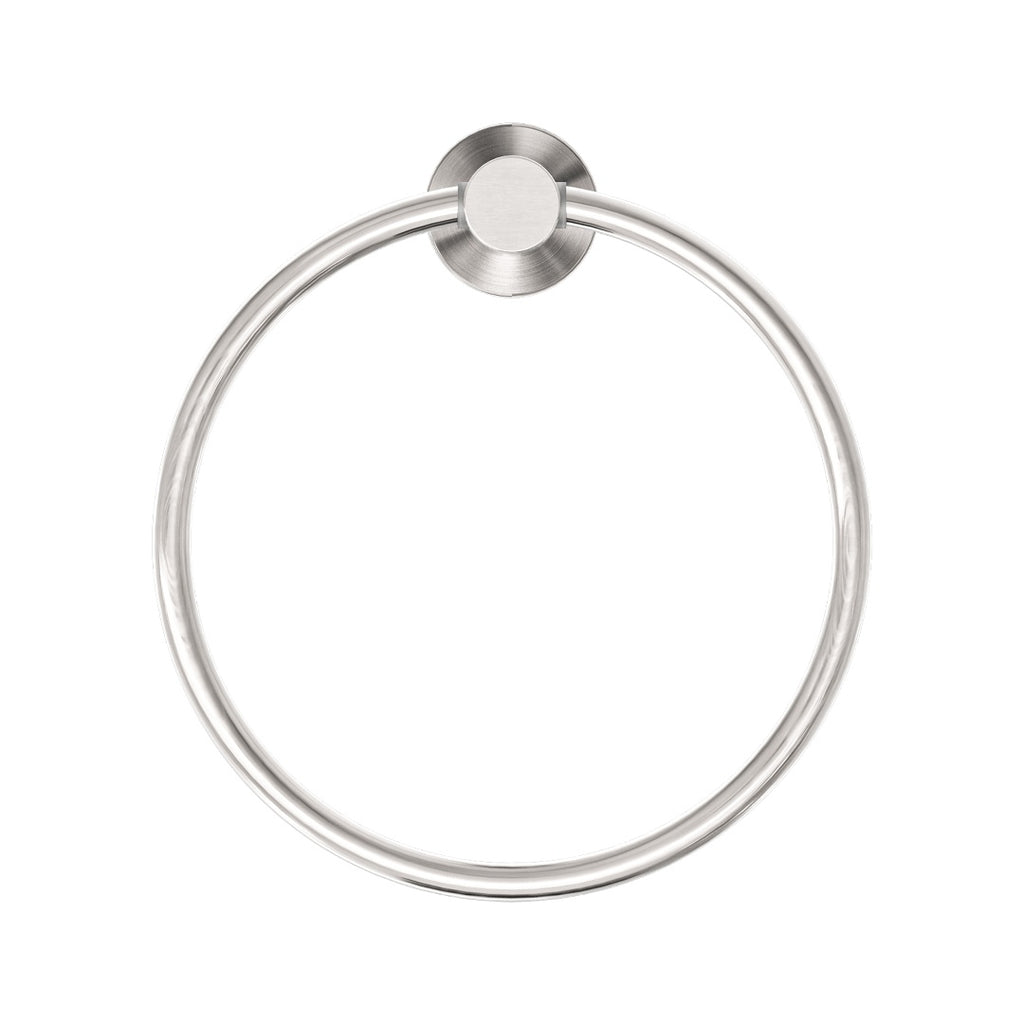 Nero Mecca Hand Towel Ring - Brushed Nickel - NR1980BN