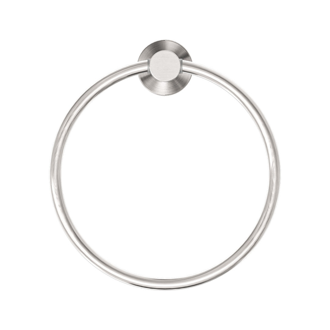 Nero Mecca Hand Towel Ring - Brushed Nickel - NR1980BN