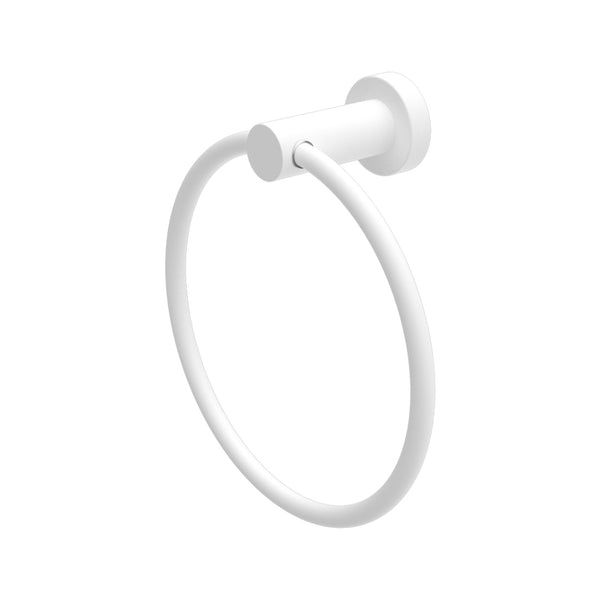 Nero Mecca Hand Towel Ring - Matte White
