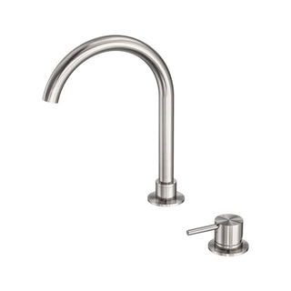 Nero Mecca Hob Basin Mixer Round Swivel Spout - Brushed Nickel - NR221901bBN
