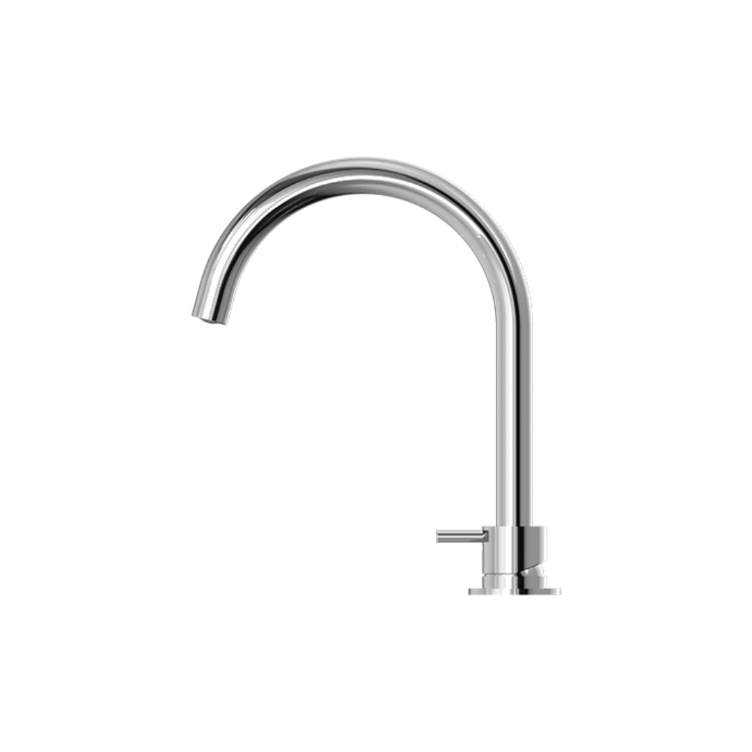 Nero Mecca Hob Basin Mixer Round Swivel Spout - Chrome - NR221901bCH
