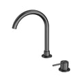 Nero Mecca Hob Basin Mixer Round Swivel Spout - Gun Metal - NR221901bGM