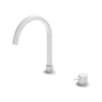 Nero Mecca Hob Basin Mixer Round Swivel Spout - Matte White - NR221901bMW