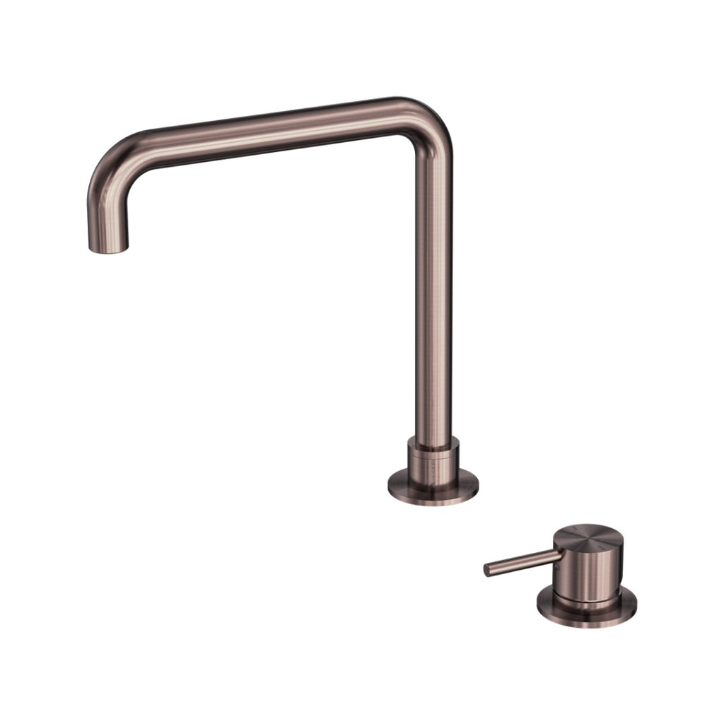 Nero Mecca Hob Basin Mixer Square Swivel Spout - Brushed Bronze - NR221901cBZ