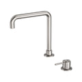 Nero Mecca Hob Basin Mixer Square Swivel Spout - Brushed Nickel - NR221901cBN