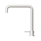 Nero Mecca Hob Basin Mixer Square Swivel Spout - Brushed Nickel - NR221901cBN
