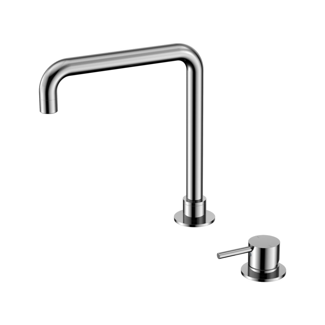 Nero Mecca Hob Basin Mixer Square Swivel Spout - Chrome - NR221901cCH