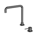 Nero Mecca Hob Basin Mixer Square Swivel Spout - Gun Metal - NR221901cGM