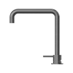 Nero Mecca Hob Basin Mixer Square Swivel Spout - Gun Metal - NR221901cGM
