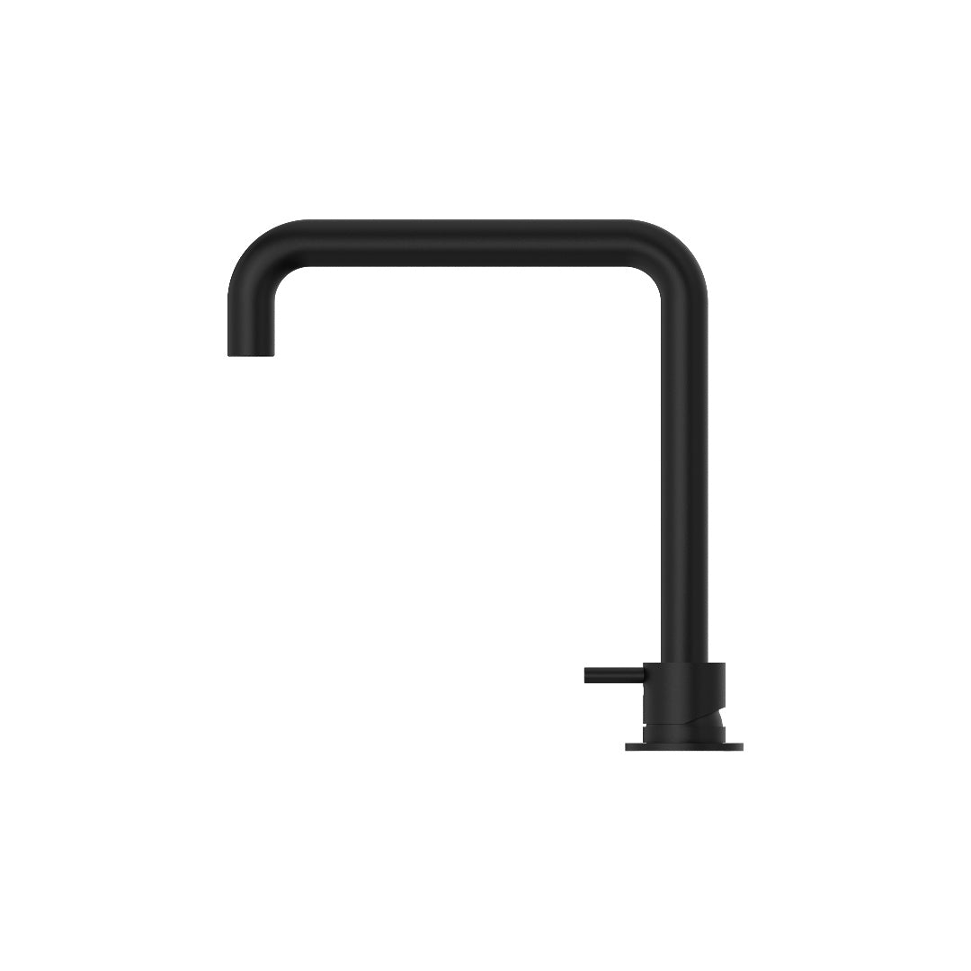 Nero Mecca Hob Basin Mixer Square Swivel Spout - Matte Black - NR221901cMB