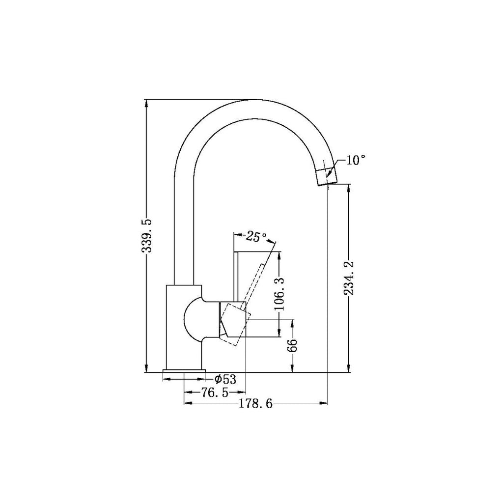 Nero Mecca Kitchen Mixer - Brushed Bronze - NR221907BZ