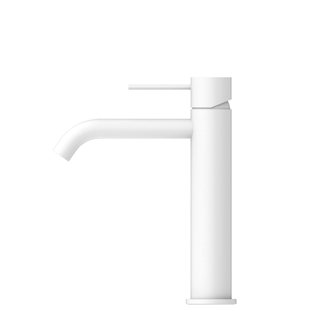 Nero Mecca Mid Tall Basin Mixer - Matte White - NR221901eMW