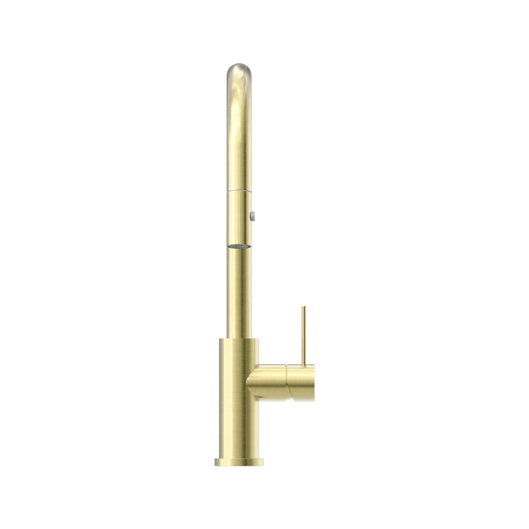 Nero Mecca Pull Out Sink Mixer With Vegie Spray Function - Brushed Gold - NR221908BG