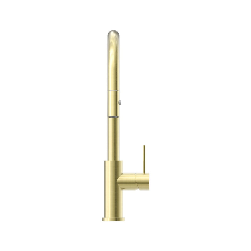 Nero Mecca Pull Out Sink Mixer With Vegie Spray Function - Brushed Gold