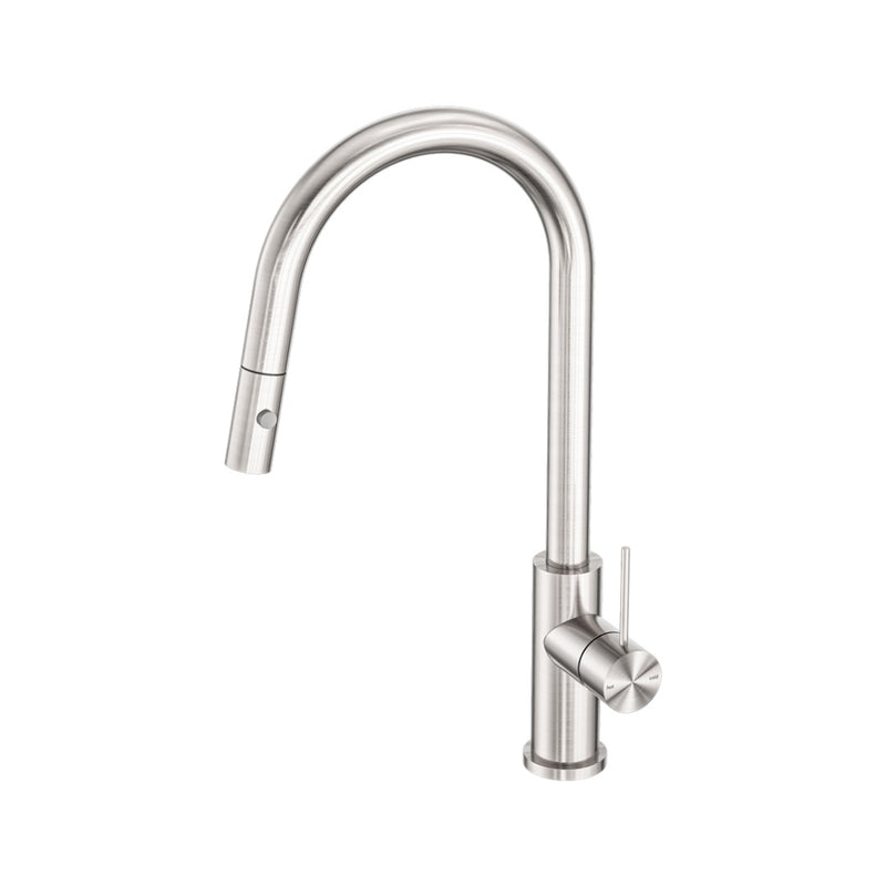 Nero Mecca Pull Out Sink Mixer With Vegie Spray Function - Brushed Nickel