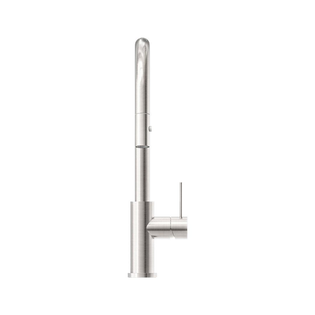 Nero Mecca Pull Out Sink Mixer With Vegie Spray Function - Brushed Nickel - NR221908BN