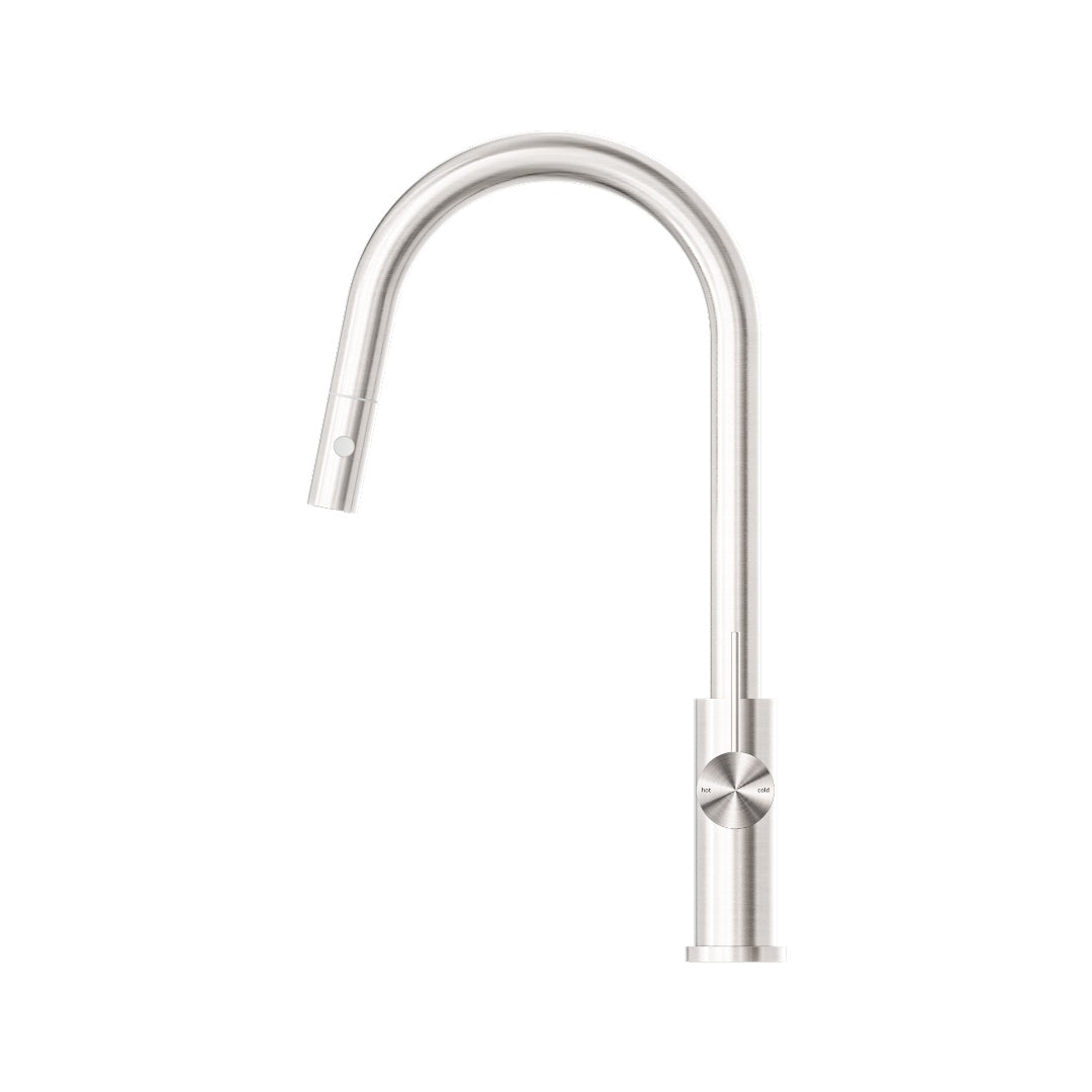 Nero Mecca Pull Out Sink Mixer With Vegie Spray Function - Brushed Nickel - NR221908BN