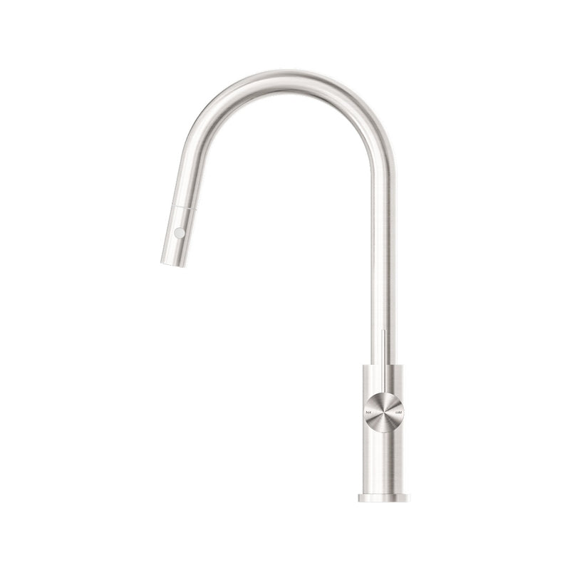 Nero Mecca Pull Out Sink Mixer With Vegie Spray Function - Brushed Nickel