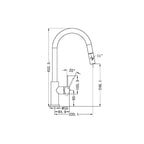 Nero Mecca Pull Out Sink Mixer With Vegie Spray Function - Matte Black - NR221908MB