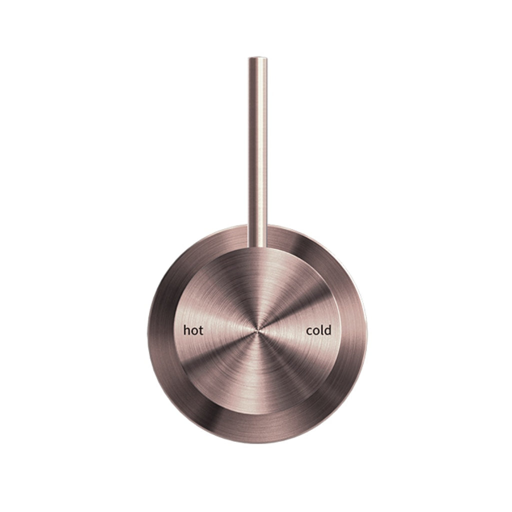 Nero Mecca Shower Mixer 60mm Handle Up Plate - Brushed Bronze - NR221911jBZ
