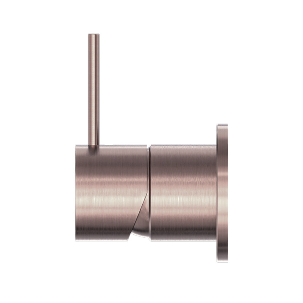 Nero Mecca Shower Mixer 60mm Handle Up Plate - Brushed Bronze - NR221911jBZ