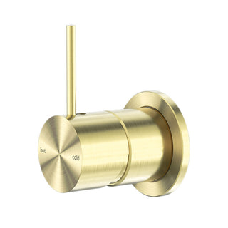 Nero Mecca Shower Mixer 60mm Handle Up Plate - Brushed Gold - NR221911jBG