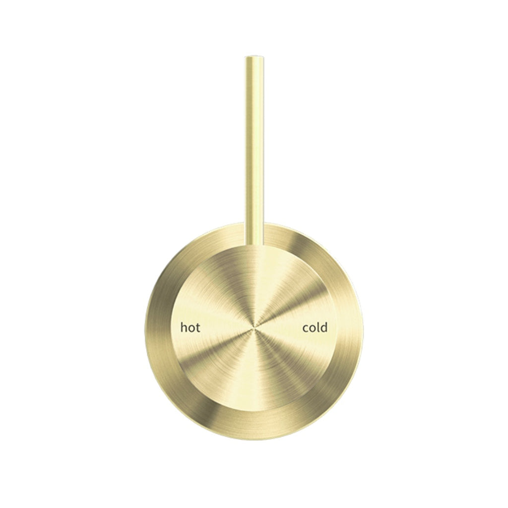 Nero Mecca Shower Mixer 60mm Handle Up Plate - Brushed Gold - NR221911jBG