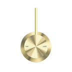 Nero Mecca Shower Mixer 60mm Handle Up Plate - Brushed Gold - NR221911jBG