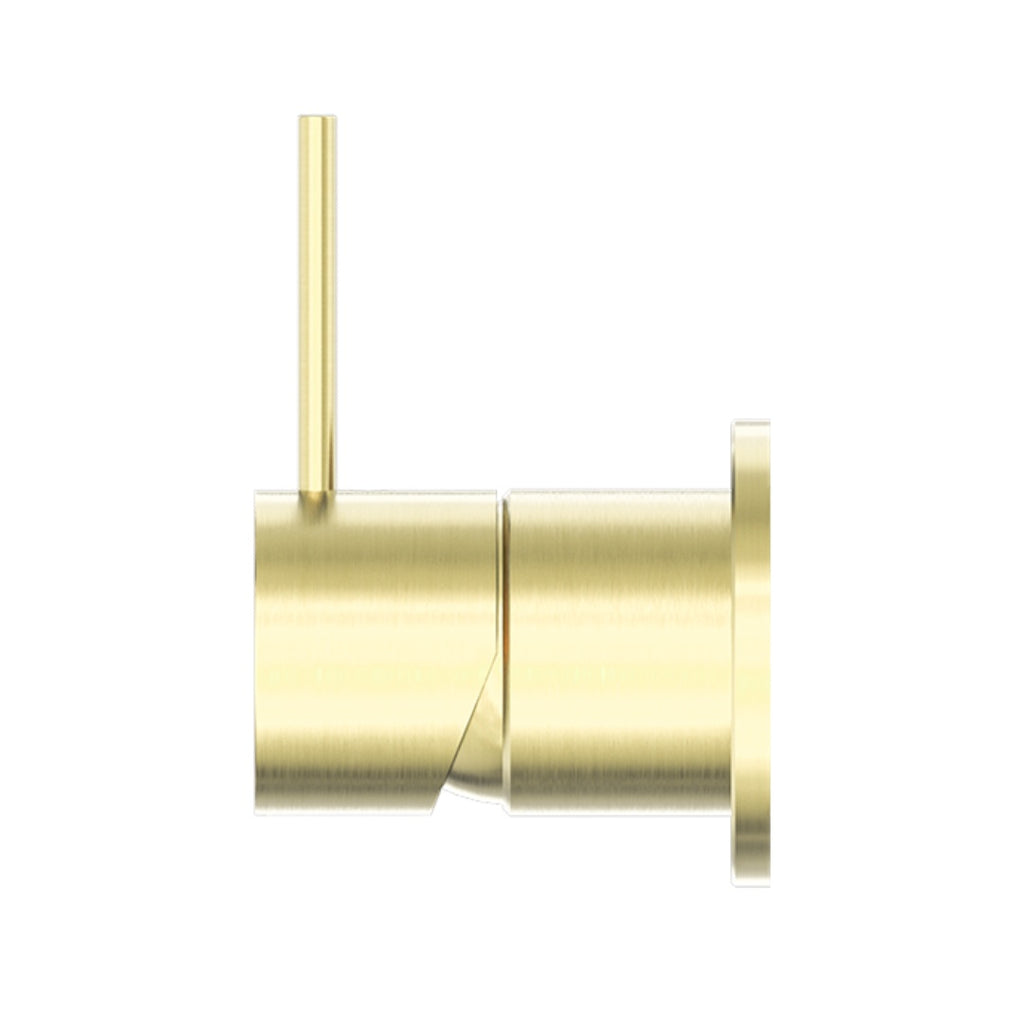 Nero Mecca Shower Mixer 60mm Handle Up Plate - Brushed Gold - NR221911jBG