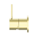 Nero Mecca Shower Mixer 60mm Handle Up Plate - Brushed Gold - NR221911jBG