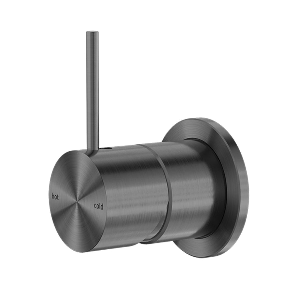 Nero Mecca Shower Mixer 60mm Handle Up Plate - Gun Metal - NR221911jGM
