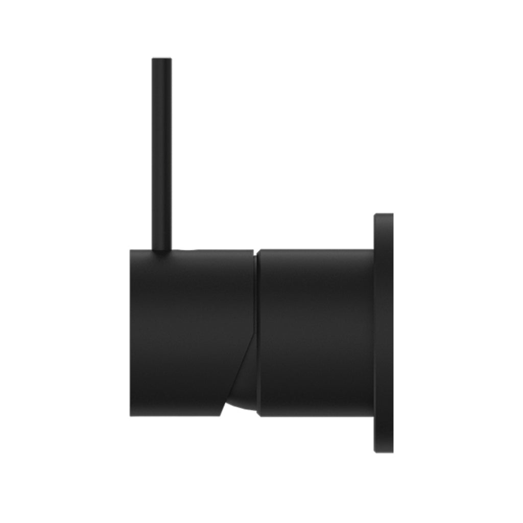 Nero Mecca Shower Mixer 60mm Handle Up Plate - Matte Black - NR221911jMB