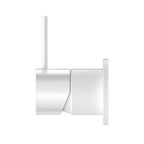 Nero Mecca Shower Mixer 60mm Handle Up Plate - Matte White - NR221911jMW