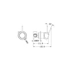 Nero Mecca Shower Mixer 60mm Handle Up Plate - Matte White - NR221911jMW