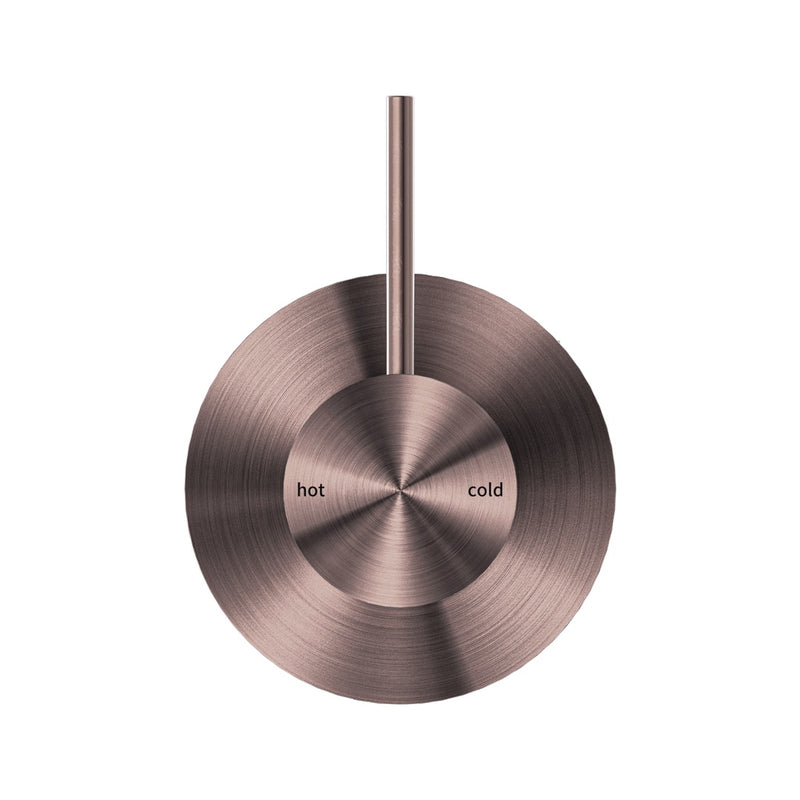 Nero Mecca Shower Mixer Handle Up 80mm Plate - Brushed Bronze