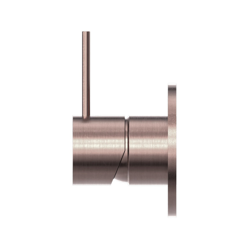 Nero Mecca Shower Mixer Handle Up 80mm Plate - Brushed Bronze