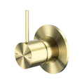 Nero Mecca Shower Mixer Handle Up 80mm Plate - Brushed Gold - NR221911bBG
