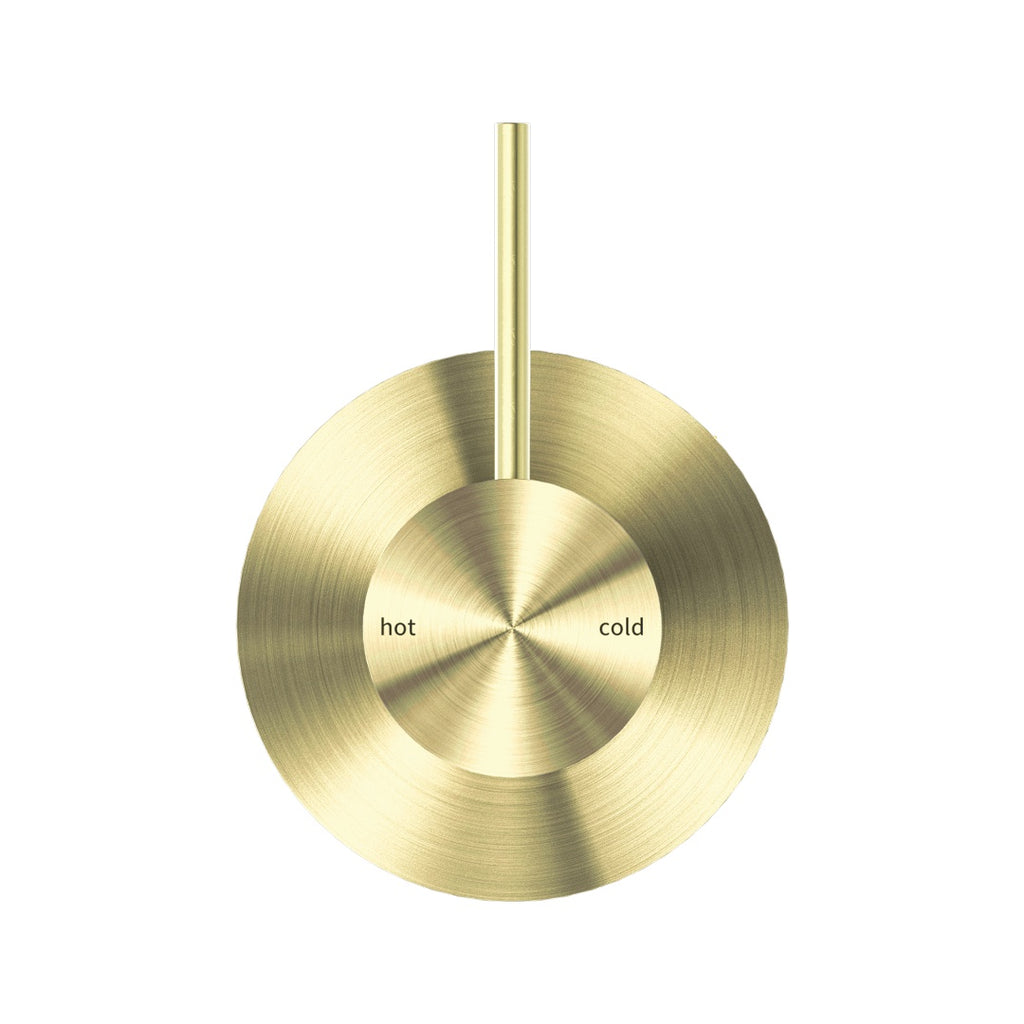 Nero Mecca Shower Mixer Handle Up 80mm Plate - Brushed Gold - NR221911bBG